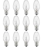 WokHok C7 Night Light Bulb 4 Watt,E12 Candelabra Base,15 Lumens,Small Light Bulb,Night Light Repl...