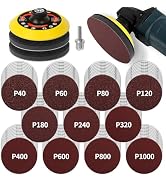 Pomsare 114PCS Angle Grinder Sanding Discs, 5 Inch Upgraded Hook and Loop Foam Backing Pad, Drill...