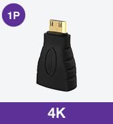 HDMI Adapter 2-Pack, Mini HDMI to HDMI, 4K Support