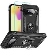 HNHYGETE for Pixel 10 Case/Pixel 10 Pro Case with Screen Protector: 360°Grade Rotatable Kickstand...