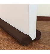 MAXTID Door Draft Stoppers Brown Adjustable 32-38 Inches Double Sided Draft Blocker for Cat Door ...