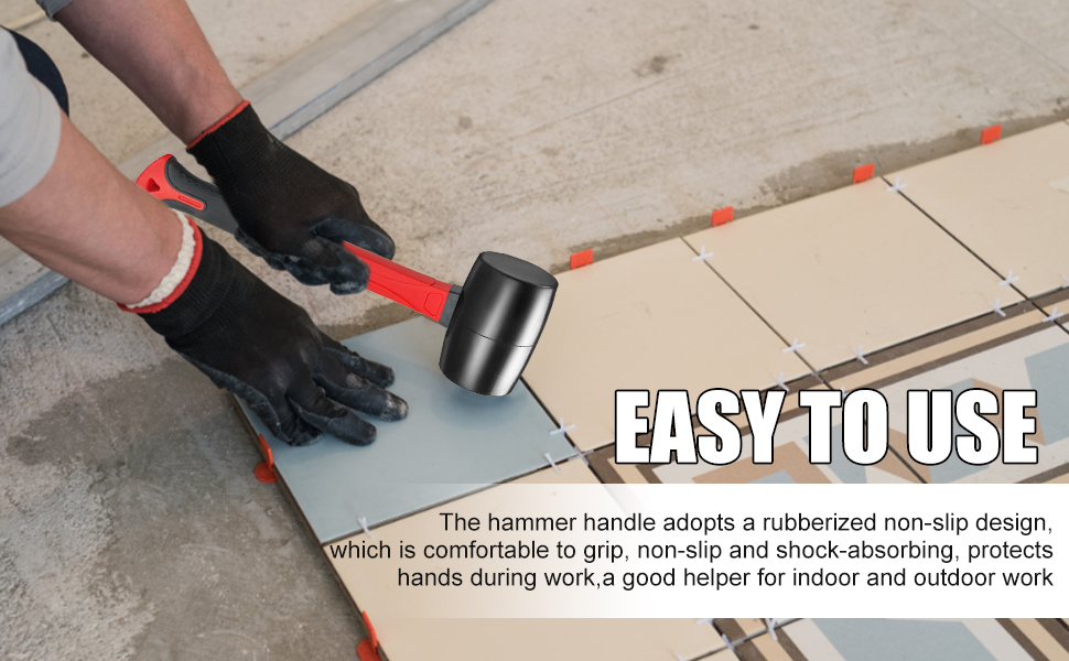 2pc hammer sets 16oz rubber mallet 40mm soft mallet