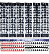 Terminal Blocks 12 Position 62PCS Set, Screw Terminal Block with Cover Connector, Bus Bar Termina...