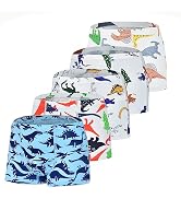 Tphon Boys Boxer Briefs, Toddler Kids Soft Cotton Underwear 4/5 Pairs Little Big Boy Dinosaur Sha...