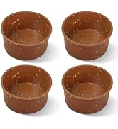 Firstfooby 4.75 Inch Round Cake Pan, 4 Pcs Silicone Cake Pans for Baking, Nonstick Baking Mold BP...