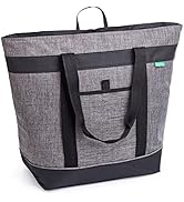 Jumbo Insulated Cooler Bag (Charcoal) with HD Thermal Insulation - Premium, Collapsible Soft Cool...
