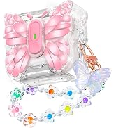 R-fun for AirPods 4 Case Butterfly Artistry - Auto Pop-Up Lid & Kickstand Function, Military-Grad...