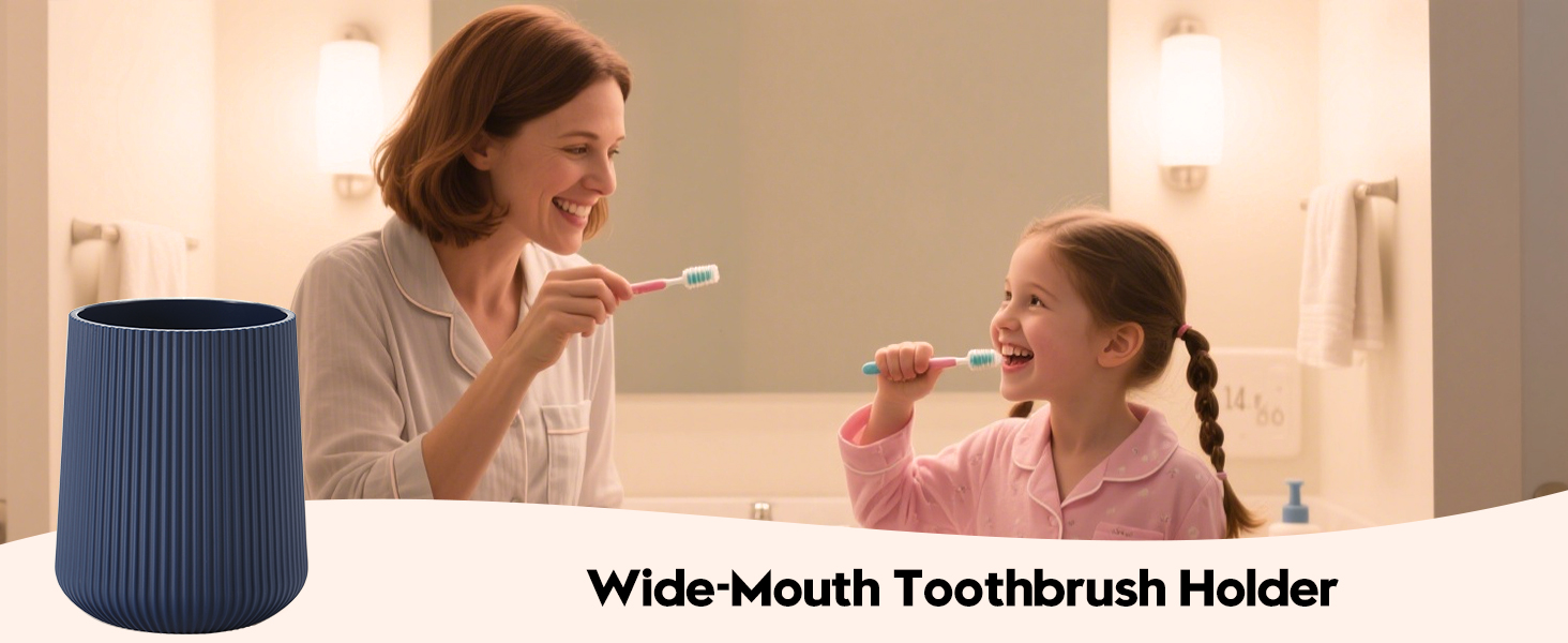 blue toothbrush holder
