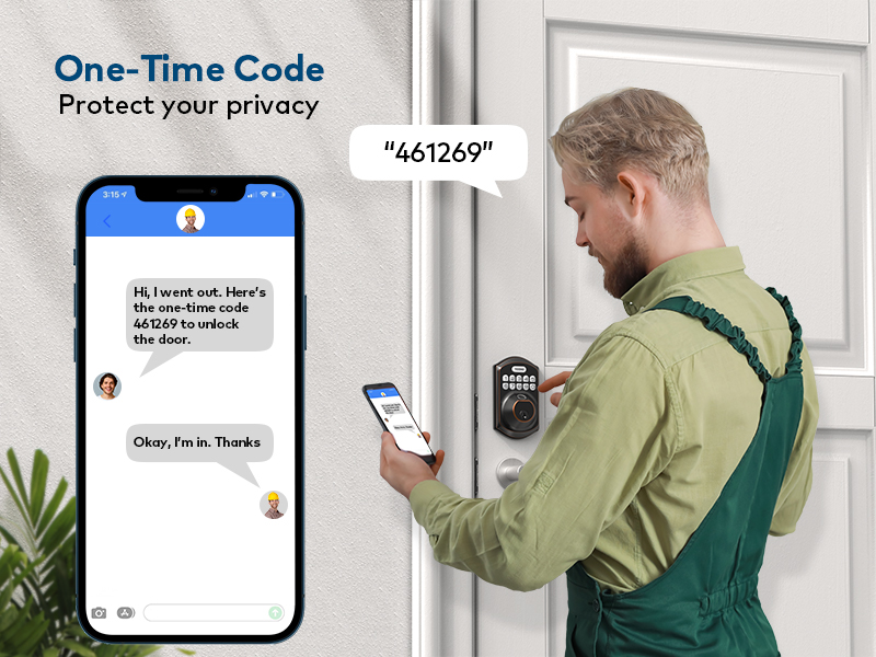One-time passcode allows temporary access and is automatically deleted after a single use