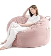 Memory Foam Bean Bag,Multiple Sizes Bean Bag Chairs for Adults,Fluffy Couch for Living Room Bedro...