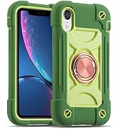 MARKILL Compatible with iPhone XR Case 6.1 Inch with Ring Stand, Heavy-Duty Military Grade Shockp...