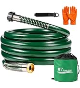 Caravista 25FT RV Black Water Hose Kit - 5/8" Camper Clean Out Hose With Waterproof Storage Bag A...