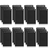 Hooqict 24 Pack Small Pocket Notebook Black Mini Notebooks Party Favors Bulk Spiral Notepads with...