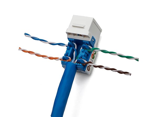 truecable cat6a unshielded punch down keystone jack easy termination