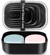 QIUYMEI Soap Holder, Travel Soap Container with Removable Draining Layer & Soap Bag,Travel Size T...