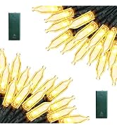 Lomotech Battery Operated Christmas Lights - 2 Pack Total 16ft 50LEDs Battery Mini String Lights ...