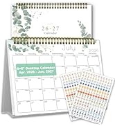Small Desk Calendar 2026-2027 - Standing 2026 Desk Calendar, MAY.2026 to JUN.2027, 8" x 6", Month...