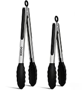 black silicone kitchen tongs
