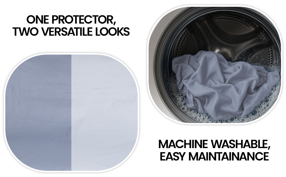 Machine washable bed protector