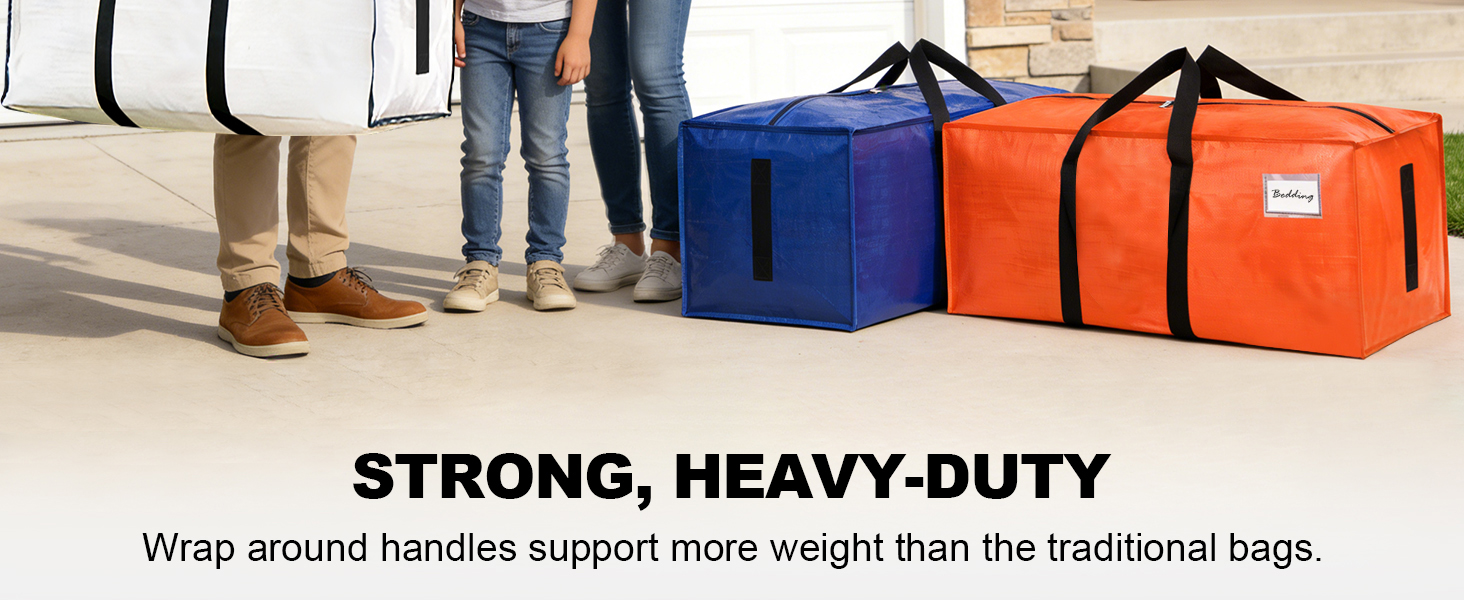 HOMESURE Supports 200lbs Heavy Duty Moving Bags - Durable Zipper & Wrap-Around Handles