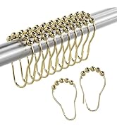 Amazer Shower Curtain Rings, Rust-Resistant Metal Shower Hooks Ring Shower Rings for Curtain Roll...