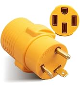 MECMO 30 Amp to 50 Amp RV Adapter, NEMA TT-30P to 14-50R 30A Male to 50A Female RV Plug Adaptor C...