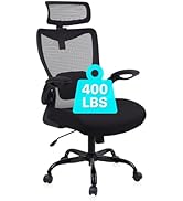 CLATINA Heavy Duty Ergonomic Mesh Office Chair 400LBS, Big and Tall Desk Chair with Adjustable Lu...