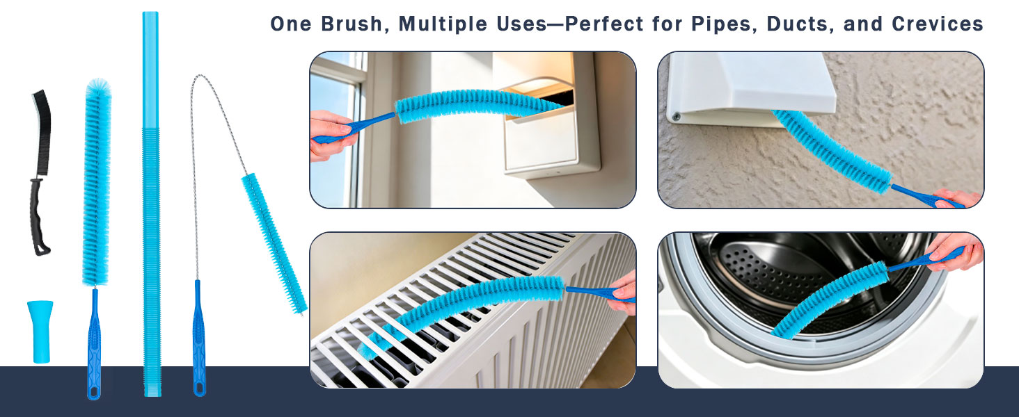 Dryer Vent Cleaner Kit with Dryer Vacuum Hose Attachment