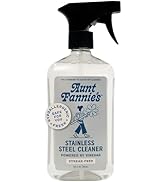 Aunt Fannie's Stainless Steel Spray Cleaner, Powered by Vinegar, Fingerprint and Residue Remover ...