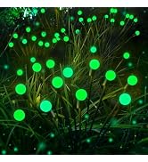 Halloween Decorations Outdoor Solar Firefly Lights 6 Pack 48 LED Green | 2 Lighting Modes, Memory...