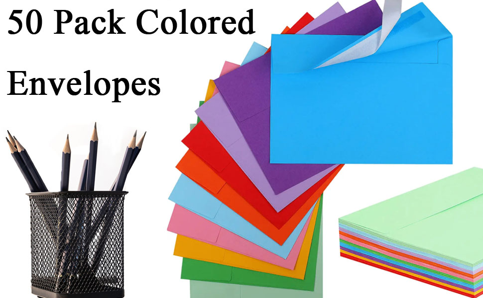 Colored Envelopes, Envelopes, Card Envelopes A7 Envelopes Envelopes for Invitations