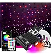 AKEPO Car Home Small Size 32W Dual-Port Different Color Music Activated Fiber Optic Lights, 600pc...
