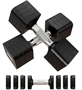 20LBS Adjustable Dumbbell Set, 4 in 1 Free Weights Dumbbells Set for Women Men Hand Weights Set A...