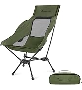 MOON LENCE High Back Folding Camping Chair, 330lbs Portable Compact Chair with Wide Seat & Ergono...