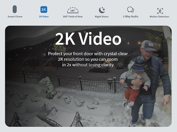 2k video protect your front door with crystal clear 2k resolution arlo