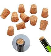 DPWOUM 10Pcs Brown Conical Cork Plugs Natural Soft Wood Wine Corks, Wine Bottle Stopper