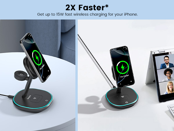 2X Faster Wireless Charging Station