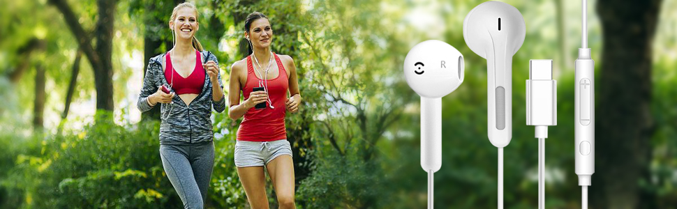 USB C Headphones for iPhone 1615 Wired Earbuds with Mic Type C Earphones Wired for Samsung