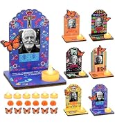 Antenda Dia De Los Muertos Decorations Day of The Dead Altar Picture Frames Kit Decor with Candle...