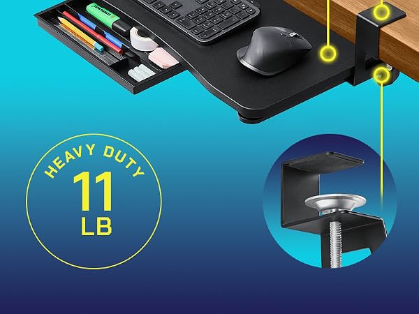 slide out keyboard tray under desk