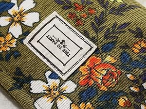 green floral makeup bags