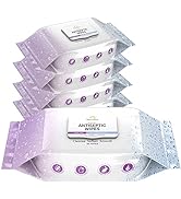 Antibacterial Hand & Body Sanitizing Bathing Wipes (5 Pack) | 300 Large Alcohol Free Disposable A...