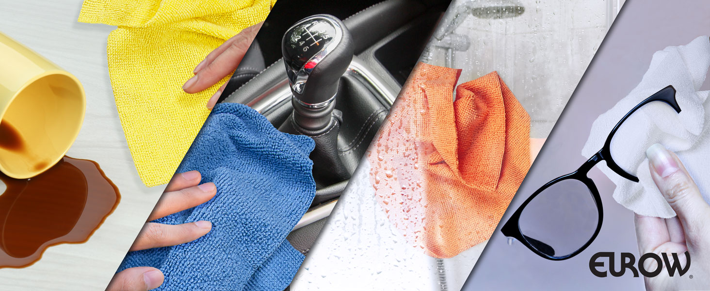 Microfiber Cleaning Drying Cloths Dispenser Box Reusable Streak Scratch Free Absorbent Edgeless