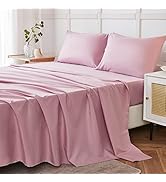 ILAVANDE Lilac Purple Queen Sheets Set, 4 Piece Super Soft 1800 Series Microfiber Queen Bed Sheet...