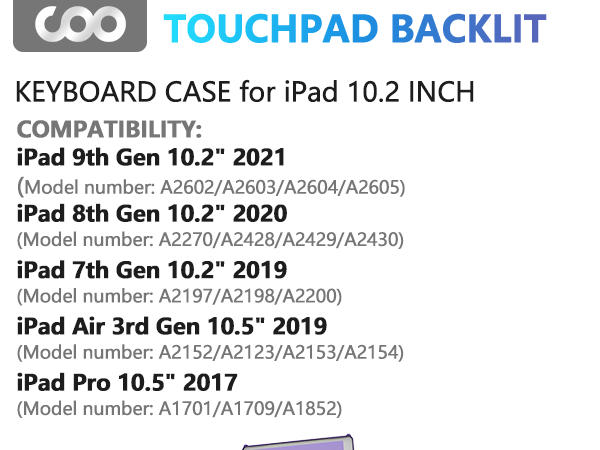 iPad Keyboard Case for iPad 10.2"