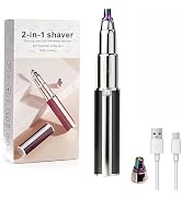 Nizzarra Womens Eyebrow Trimmer Rechargeable Upgraded 2-in-1 Portable Electric Eyebrow Trimmer & ...
