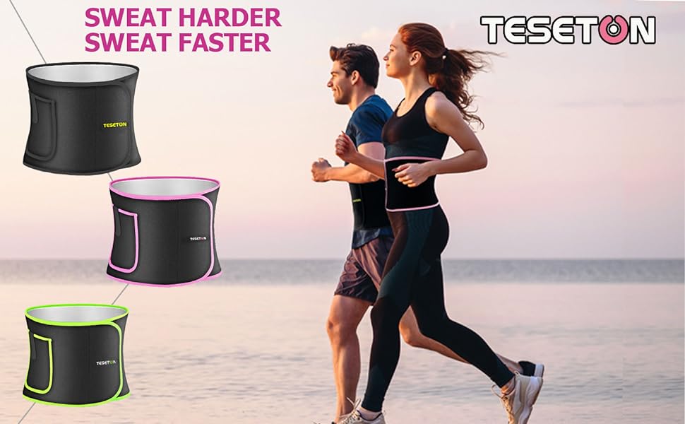WAIST TRAINER FOR MEN WOMEN, WAIST TRIMMER, SWEAT BELT, SWEAT BAND WAIST TRIANER FOR MEN AND WOMEN