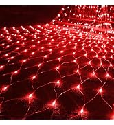 WATERGLIDE Outdoor Christmas Net Lights, 12FT x 5FT 360 LED Mesh String Light with 8 Lighting Mod...