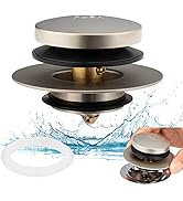 Artiwell Universal Tip Toe Bath Drain Stopper and Cover, Bathtub Drain Stopper, Replaces Lift and...