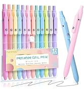 Fenmay Gel Pens, 12 Pcs 0.5mm Fine Point Aesthetic Pens, Quick Dry No Smudge, Smooth Writing Comf...